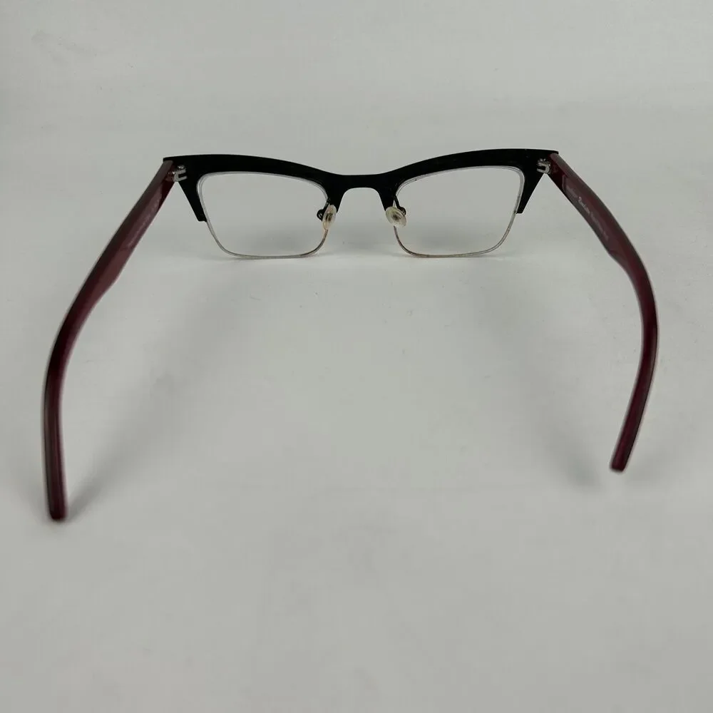 Roadster Anvifrieze Eyeglasses Women Black Red Plastic Round Half Rim‎ 48 23 140